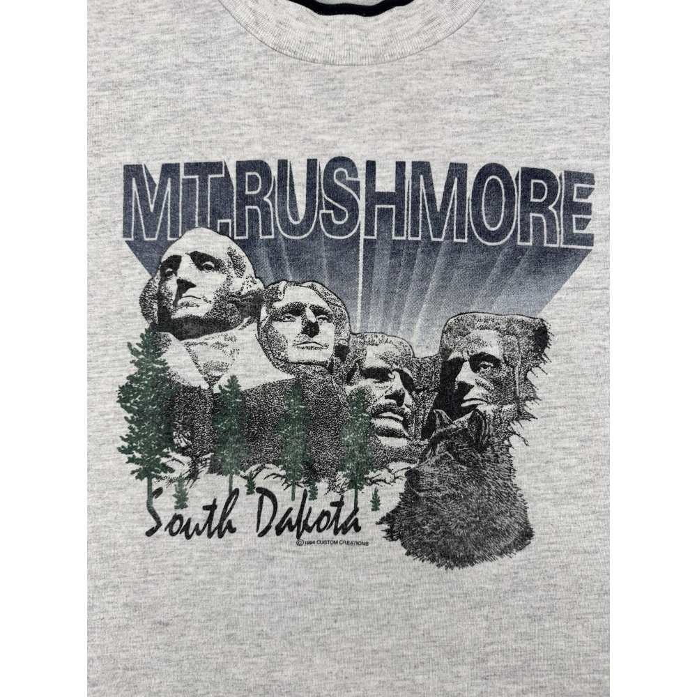 Vintage 90s‎ Pro Tees Mount Rushmore South Dakota Shirt Size L Single Stitch USA - Picture 3 of 12